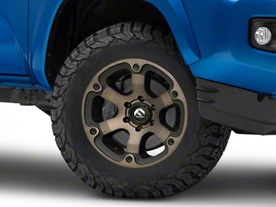 Fuel Wheels Beast Matte Black Double Dark Tint 6-Lug Wheel; 17x10; -18mm Offset (16-23 Tacoma)