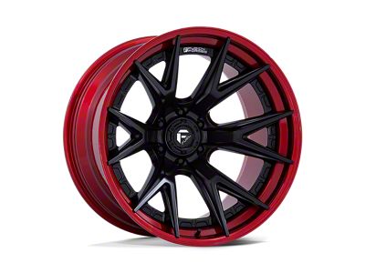 Fuel Wheels Catalyst Matte Black with Candy Red Lip 6-Lug Wheel; 20x9; 20mm Offset (24-25 Tacoma)
