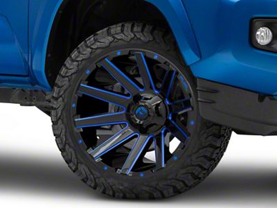 Fuel Wheels Contra Gloss Black with Blue Tinted Clear 6-Lug Wheel; 20x10; -19mm Offset (16-23 Tacoma)