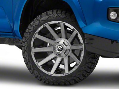 Fuel Wheels Contra Platinum Brushed Gunmetal with Tinted Clear 6-Lug Wheel; 20x10; -19mm Offset (16-23 Tacoma)