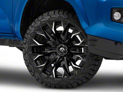 Fuel Wheels Flame Gloss Black Milled 6-Lug Wheel; 22x12; -44mm Offset (16-23 Tacoma)
