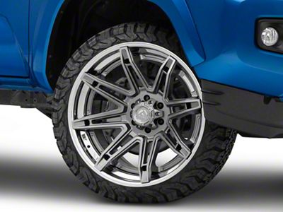 Fuel Wheels Fusion Forged Brawl Platinum with Chrome Lip 6-Lug Wheel; 22x12; -44mm Offset (16-23 Tacoma)