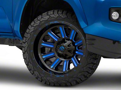Fuel Wheels Hardline Gloss Black with Blue Tinted Clear 6-Lug Wheel; 20x10; -19mm Offset (16-23 Tacoma)