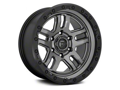 Fuel Wheels Ammo Matte Gunmetal with Black Bead Ring 6-Lug Wheel; 20x9; 1mm Offset (17-24 Titan)