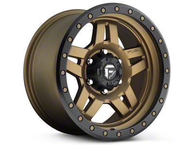 Fuel Wheels Anza Matte Bronze with Black Ring 6-Lug Wheel; 18x9; 20mm Offset (17-24 Titan)