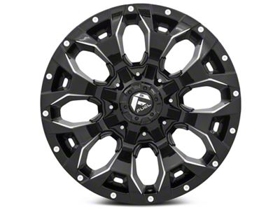Fuel Wheels Assault Gloss Black Milled 6-Lug Wheel; 18x9; 1mm Offset (17-24 Titan)