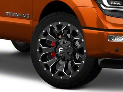Fuel Wheels Assault Gloss Black Milled 6-Lug Wheel; 22x10; -18mm Offset (17-24 Titan)