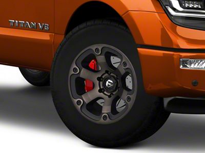 Fuel Wheels Beast Matte Black Machined with Dark Tint 6-Lug Wheel; 18x9; 1mm Offset (17-24 Titan)