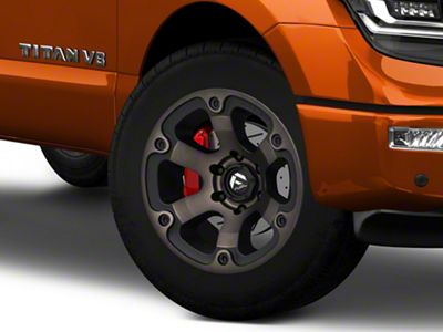 Fuel Wheels Beast Matte Black Machined with Dark Tint 6-Lug Wheel; 20x9; 20mm Offset (17-24 Titan)