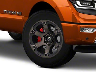 Fuel Wheels Beast Matte Black Machined with Dark Tint 6-Lug Wheel; 20x9; 35mm Offset (17-24 Titan)