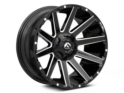 Fuel Wheels Contra Gloss Black Milled 6-Lug Wheel; 20x9; 20mm Offset (17-24 Titan)