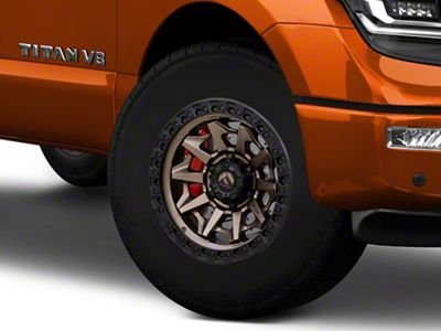 Fuel Wheels Covert Matte Bronze with Black Bead Ring 6-Lug Wheel; 18x9; -12mm Offset (17-24 Titan)