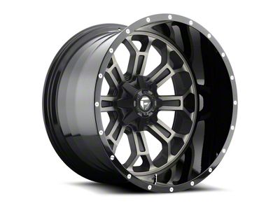 Fuel Wheels Crush Matte Black Machined 6-Lug Wheel; 22x14; -70mm Offset (17-24 Titan)