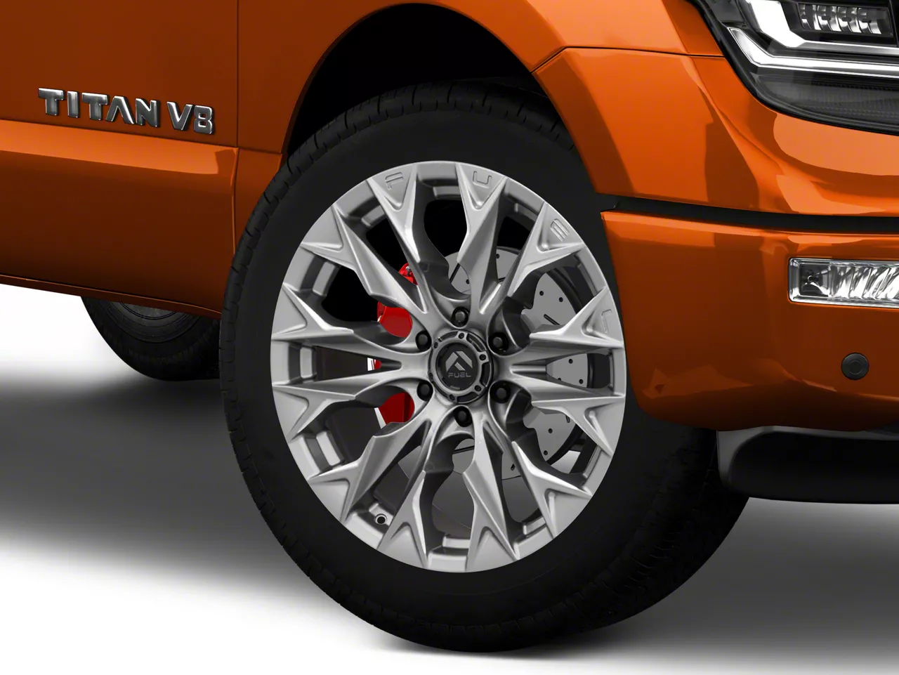 Fuel Wheels Titan Flame Platinum 6-Lug Wheel; 22x12; -44mm Offset ...