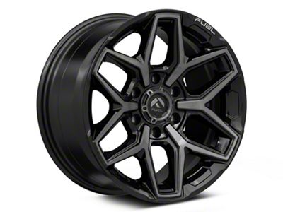Fuel Wheels Flux Gloss Black Brushed with Gray Tint 6-Lug Wheel; 20x9; 20mm Offset (17-24 Titan)