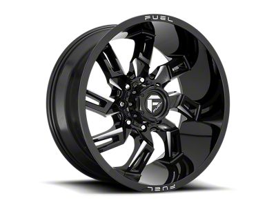 Fuel Wheels Lockdown Gloss Black Milled 6-Lug Wheel; 22x10; -18mm Offset (17-24 Titan)