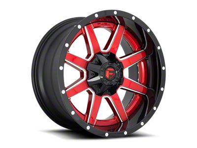 Fuel Wheels Maverick Candy Red with Gloss Black Lip 6-Lug Wheel; 20x10; -19mm Offset (17-24 Titan)