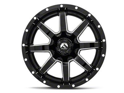 Fuel Wheels Maverick Gloss Black Milled 6-Lug Wheel; 20x14; -76mm Offset (17-24 Titan)