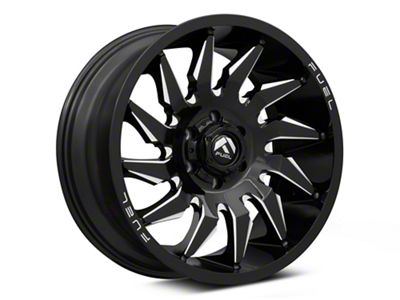 Fuel Wheels Saber Gloss Black Milled 6-Lug Wheel; 22x10; -18mm Offset (17-24 Titan)