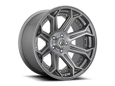 Fuel Wheels Siege Platinum Brushed Gunmetal 6-Lug Wheel; 22x10; -18mm Offset (17-24 Titan)