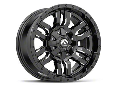 Fuel Wheels Sledge Gloss Black Milled 6-Lug Wheel; 18x9; -12mm Offset (17-24 Titan)