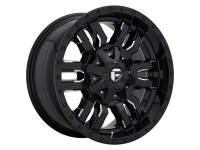 Fuel Wheels Sledge Gloss Black Milled 6-Lug Wheel; 20x9; 1mm Offset (17-24 Titan)