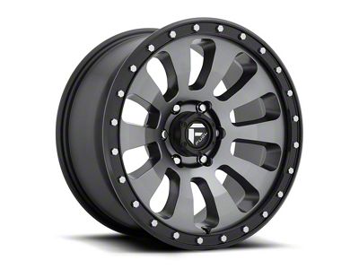 Fuel Wheels Tactic Matte Gunmetal with Black Bead Ring 6-Lug Wheel; 18x9; 1mm Offset (17-24 Titan)