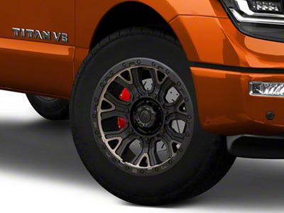Fuel Wheels Traction Matte Black with Double Dark Tint 6-Lug Wheel; 20x10; -18mm Offset (17-24 Titan)