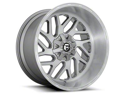 Fuel Wheels Triton Platinum Brushed Gunmetal Tinted Clear 6-Lug Wheel; 24x12; -44mm Offset (17-24 Titan)