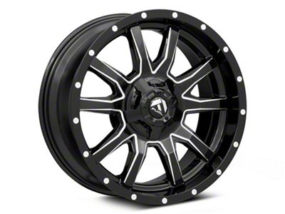 Fuel Wheels Vandal Gloss Black Milled 6-Lug Wheel; 20x9; 1mm Offset (17-24 Titan)