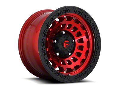 Fuel Wheels Zephyr Candy Red with Black Bead Ring 6-Lug Wheel; 18x9; -12mm Offset (17-24 Titan)