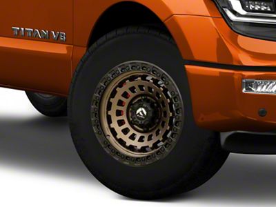 Fuel Wheels Zephyr Matte Bronze with Black Bead Ring 6-Lug Wheel; 18x9; -12mm Offset (17-24 Titan)