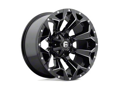 Fuel Wheels Assault Gloss Black Milled 6-Lug Wheel; 22x10; -18mm Offset (16-24 Titan XD)