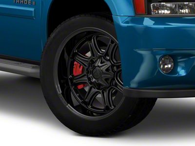 Fuel Wheels Darkstar Matte Black with Gloss Black Lip 6-Lug Wheel; 22x9; 1mm Offset (16-24 Titan XD)