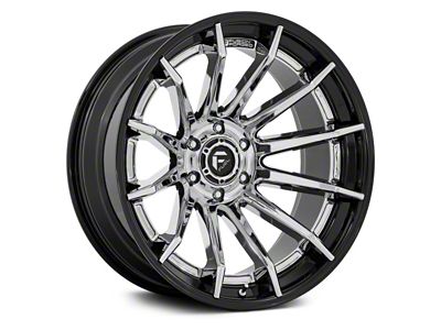 Fuel Wheels Fusion Forged Burn Chrome with Gloss Black Lip 6-Lug Wheel; 22x12; -44mm Offset (16-24 Titan XD)