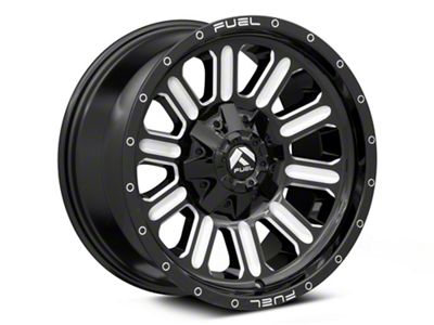 Fuel Wheels Hardline Gloss Black Milled 6-Lug Wheel; 18x9; 2mm Offset (16-24 Titan XD)