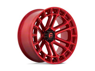 Fuel Wheels Heater Candy Red Machined 6-Lug Wheel; 22x10; -13mm Offset (16-24 Titan XD)