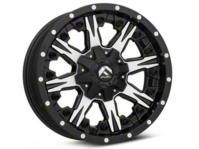 Fuel Wheels NUTZ Matte Black Machined 6-Lug Wheel; 18x9; 1mm Offset (16-24 Titan XD)