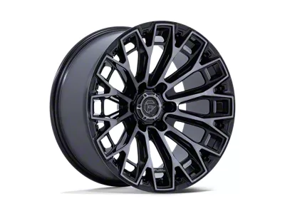 Fuel Wheels Trax Gloss Black Machined Face Dark Tinted Clear 6-Lug Wheel; 20x9; 1mm Offset (16-24 Titan XD)
