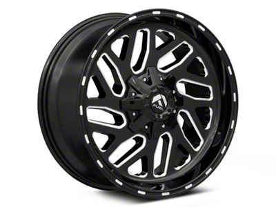 Fuel Wheels Triton Gloss Black Milled 6-Lug Wheel; 18x9; -12mm Offset (16-24 Titan XD)