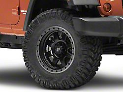 Fuel Wheels Trophy Matte Black with Anthracite Ring Wheel; 17x8.5; -6mm Offset (07-18 Jeep Wrangler JK)