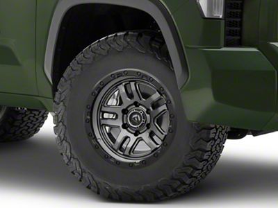 Fuel Wheels Ammo Matte Gunmetal with Black Bead Ring 6-Lug Wheel; 17x9; -12mm Offset (22-25 Tundra)