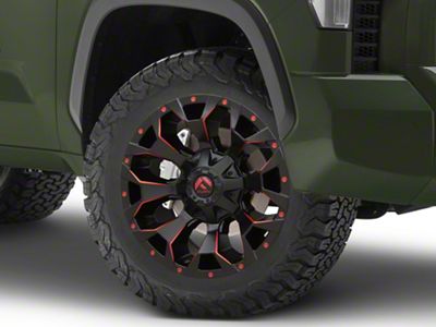 Fuel Wheels Assault Matte Black Red Milled 6-Lug Wheel; 20x9; 19mm Offset (22-25 Tundra)