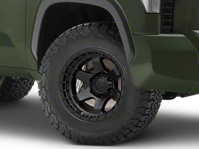 Fuel Wheels Block Matte Black with Black Ring 6-Lug Wheel; 18x9; -12mm Offset (22-25 Tundra)