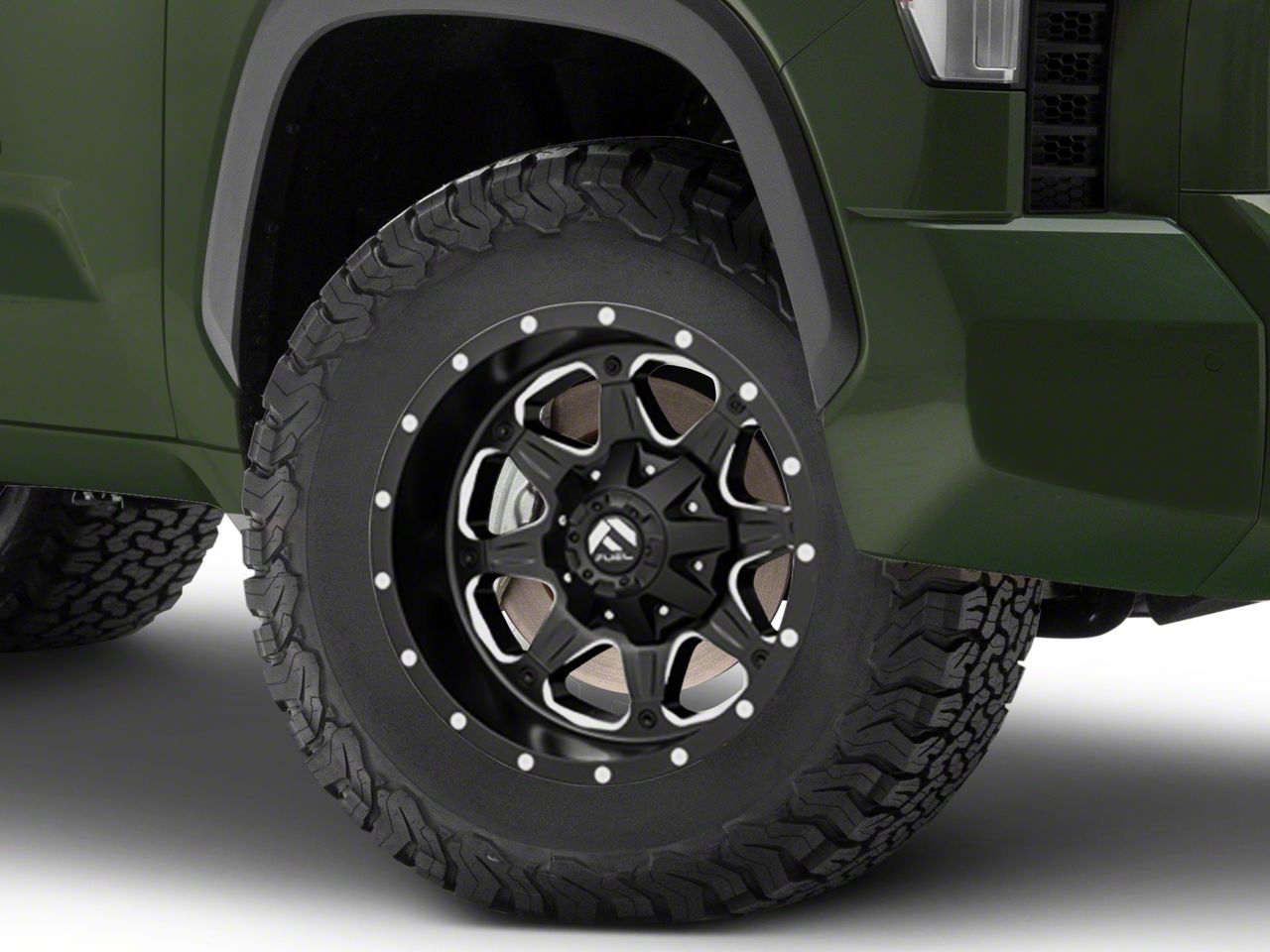 Fuel Wheels Tundra Boost Matte Black Milled 6-Lug Wheel; 18x9; 20mm ...
