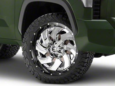 Fuel Wheels Cleaver Chrome with Gloss Black 6-Lug Wheel; 22x10; -13mm Offset (22-25 Tundra)