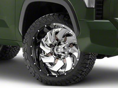 Fuel Wheels Cleaver Chrome with Gloss Black 6-Lug Wheel; 22x12; -44mm Offset (22-25 Tundra)