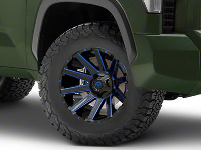 Fuel Wheels Contra Gloss Black with Blue Tinted Clear 6-Lug Wheel; 18x9; 1mm Offset (22-25 Tundra)