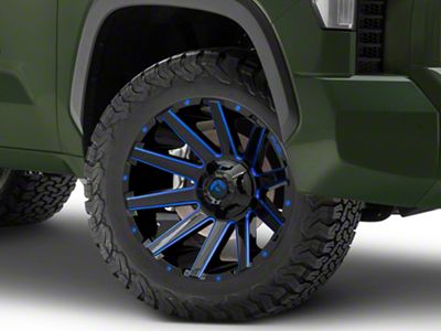 Fuel Wheels Contra Gloss Black with Blue Tinted Clear 6-Lug Wheel; 20x10; -19mm Offset (22-25 Tundra)