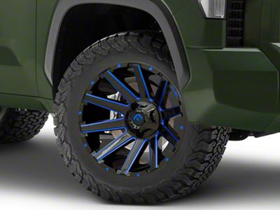 Fuel Wheels Contra Gloss Black with Blue Tinted Clear 6-Lug Wheel; 20x9; 2mm Offset (22-25 Tundra)